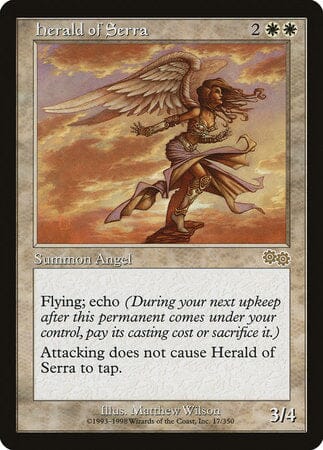 Herald of Serra [Urza's Saga] MTG Single Magic: The Gathering  | Multizone: Comics And Games