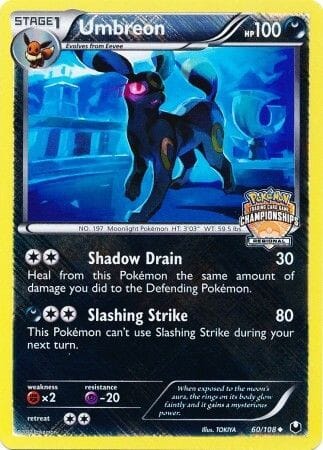 Umbreon (60/108) (Regional Championship Promo) [Black & White: Dark Explorers] Pokemon Single Pokémon  | Multizone: Comics And Games