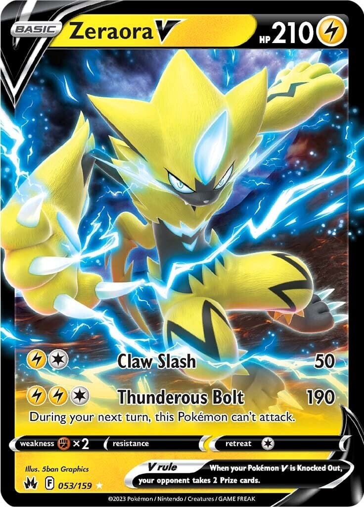 Zeraora V (053/159) [Sword & Shield: Crown Zenith] Pokemon Single Pokémon  | Multizone: Comics And Games