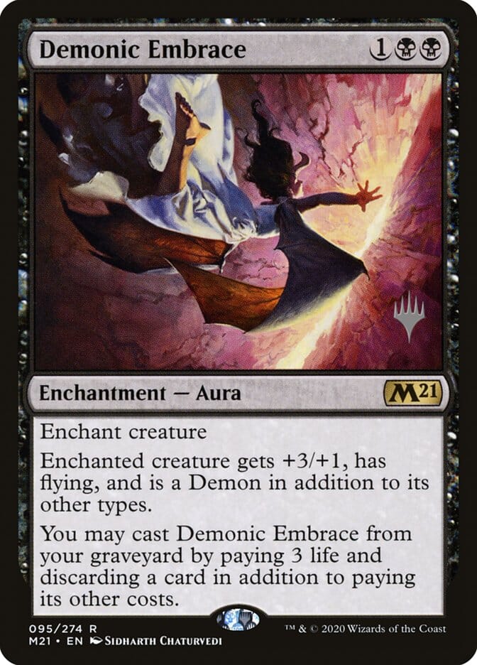 Demonic Embrace (Promo Pack) [Core Set 2021 Promos] MTG Single Magic: The Gathering  | Multizone: Comics And Games