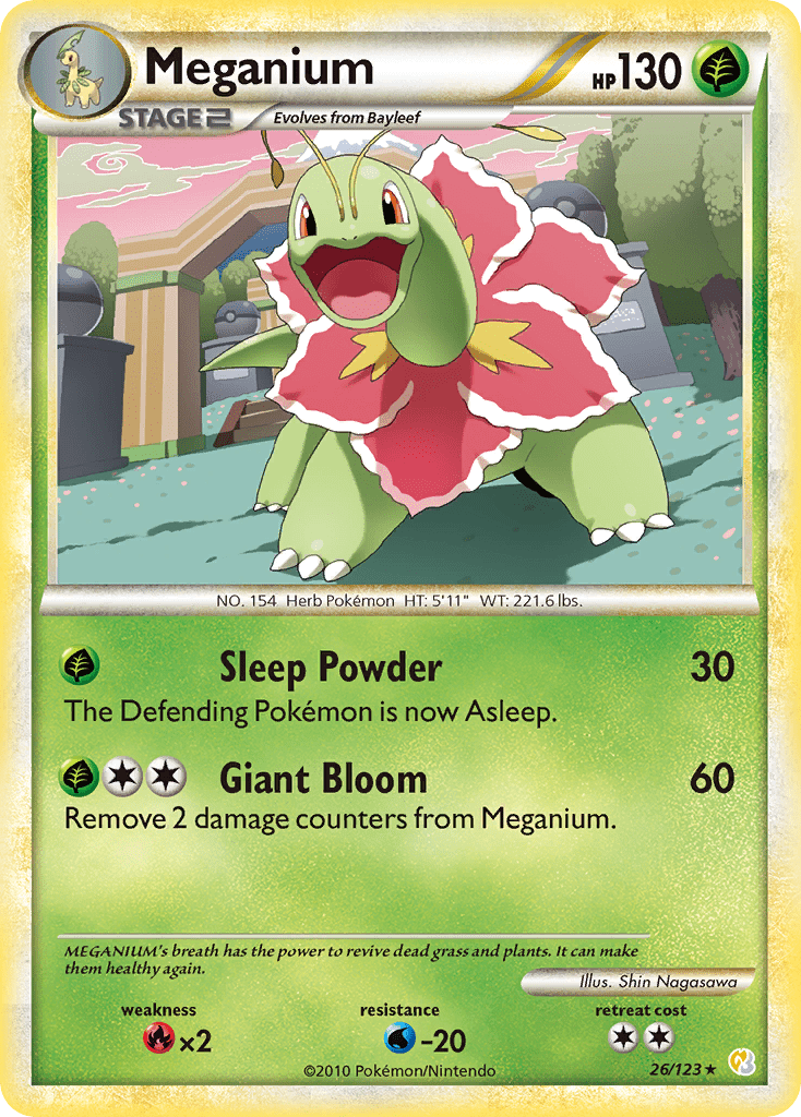 Meganium (26/123) [HeartGold & SoulSilver: Base Set] Pokemon Single Pokémon  | Multizone: Comics And Games