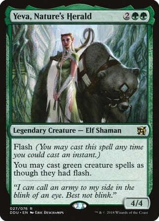 Yeva, Nature's Herald [Duel Decks: Elves vs. Inventors] MTG Single Magic: The Gathering  | Multizone: Comics And Games