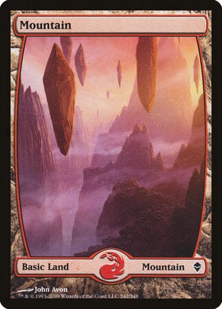 Mountain (242) - Full Art [Zendikar] MTG Single Magic: The Gathering  | Multizone: Comics And Games