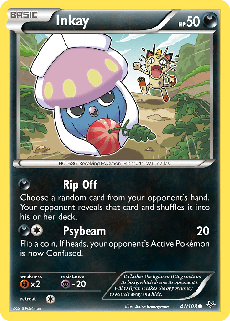 Inkay (41/108) [XY: Roaring Skies] Pokemon Single Pokémon  | Multizone: Comics And Games