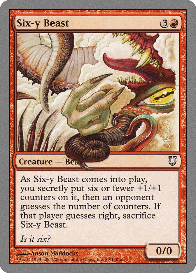 Six-y Beast [Unhinged] MTG Single Magic: The Gathering  | Multizone: Comics And Games