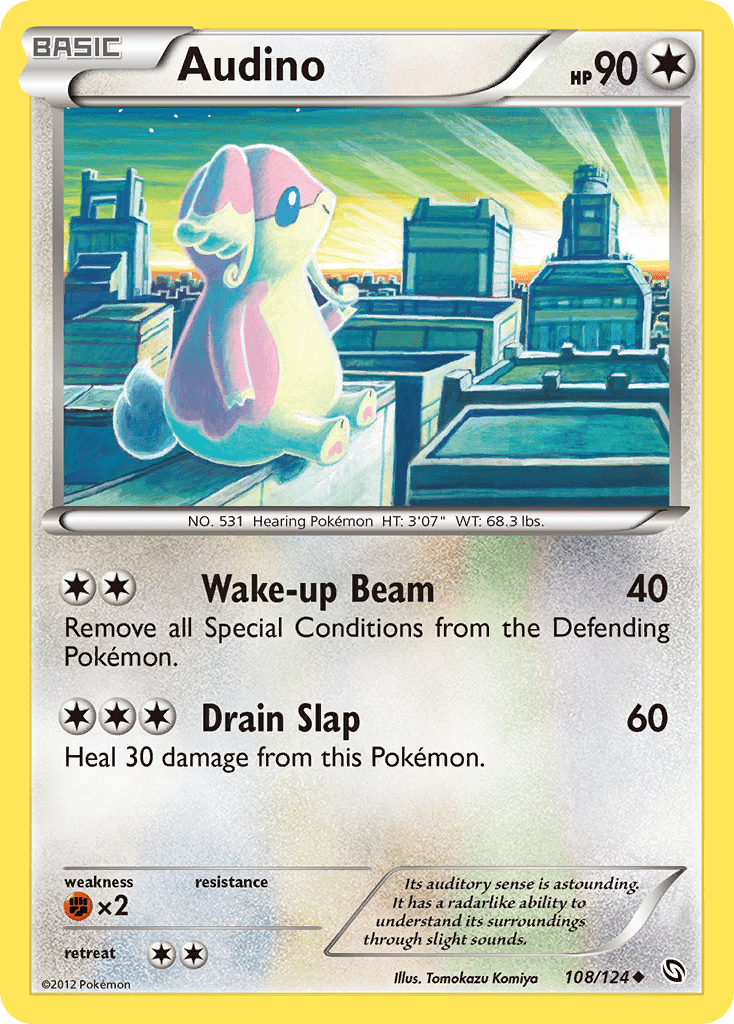 Audino (108/124) [Black & White: Dragons Exalted] Pokemon Single Pokémon  | Multizone: Comics And Games