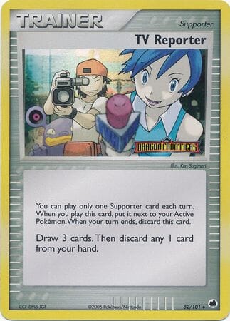 TV Reporter (82/101) (Stamped) [EX: Dragon Frontiers] Pokemon Single Pokémon  | Multizone: Comics And Games
