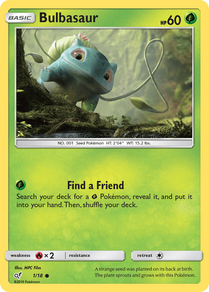 Bulbasaur (1/18) [Sun & Moon: Detective Pikachu] Pokemon Single Pokémon  | Multizone: Comics And Games