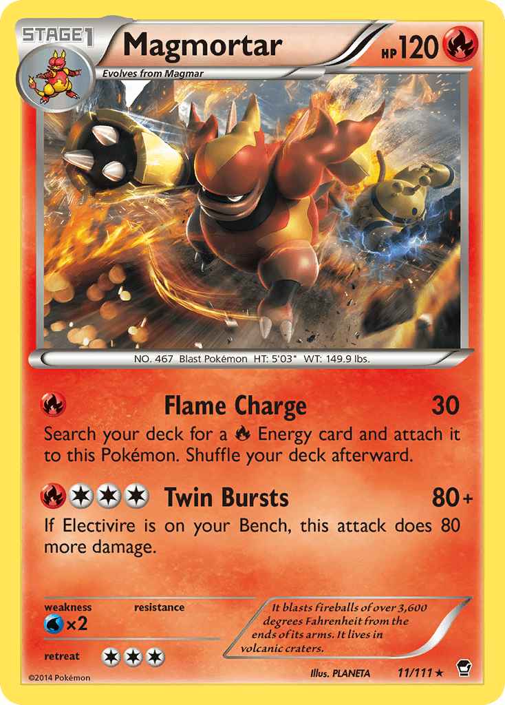 Magmortar (11/111) [XY: Furious Fists] Pokemon Single Pokémon  | Multizone: Comics And Games