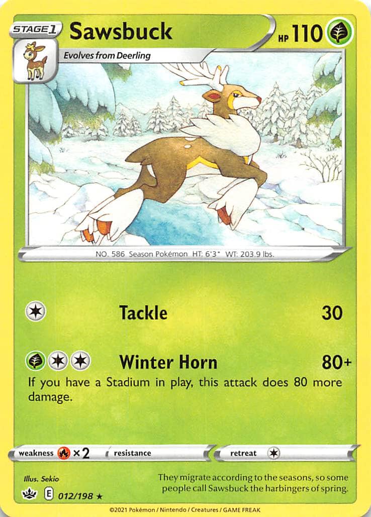 Sawsbuck (012/198) [Sword & Shield: Chilling Reign] Pokemon Single Pokémon  | Multizone: Comics And Games