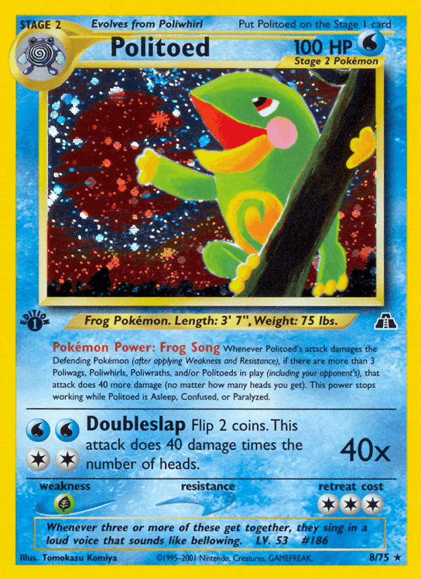Politoed (8/75) [Neo Discovery 1st Edition] Pokemon Single Pokémon  | Multizone: Comics And Games