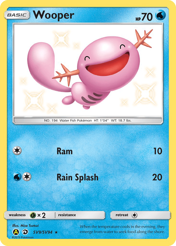 Wooper (SV9/SV94) [Sun & Moon: Hidden Fates - Shiny Vault] Pokemon Single Pokémon  | Multizone: Comics And Games