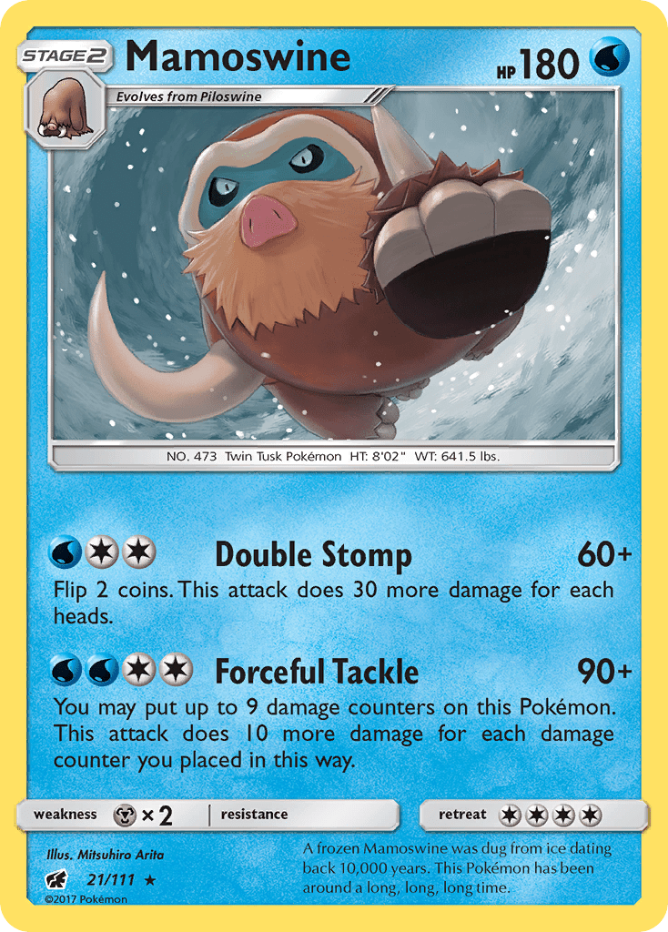 Mamoswine (21/111) [Sun & Moon: Crimson Invasion] Pokemon Single Pokémon  | Multizone: Comics And Games
