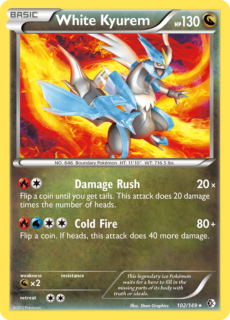 White Kyurem (102/149) [Black & White: Boundaries Crossed] Pokemon Single Pokémon  | Multizone: Comics And Games