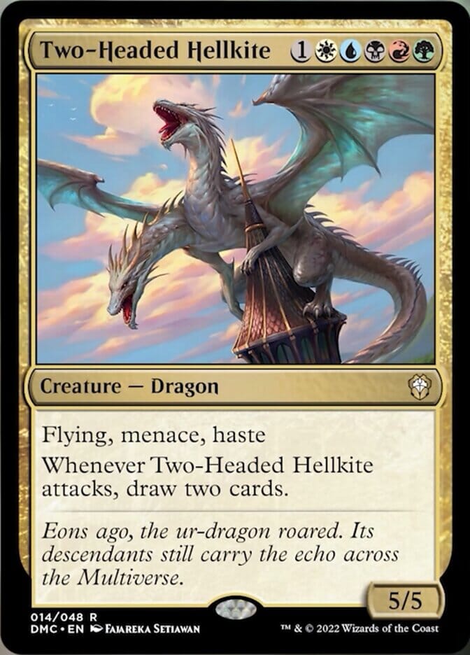 Two-Headed Hellkite [Dominaria United Commander] MTG Single Magic: The Gathering  | Multizone: Comics And Games