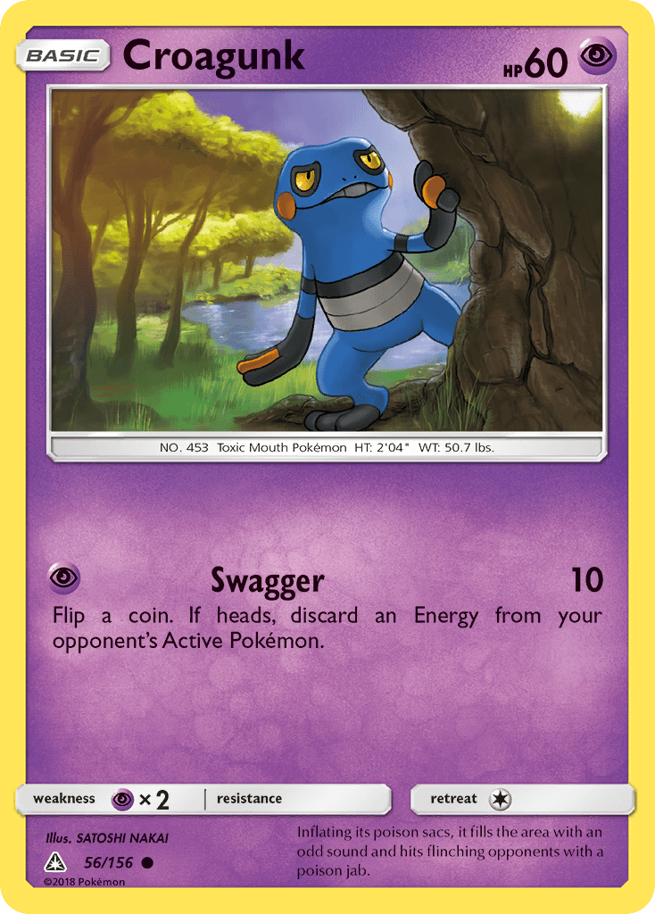 Croagunk (56/156) [Sun & Moon: Ultra Prism] Pokemon Single Pokémon  | Multizone: Comics And Games