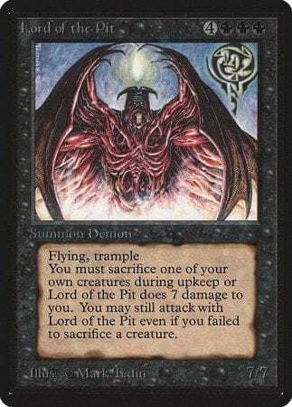 Lord of the Pit [Limited Edition Beta] MTG Single Magic: The Gathering  | Multizone: Comics And Games