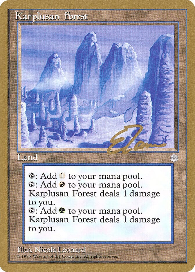 Karplusan Forest (Eric Tam) [Pro Tour Collector Set] MTG Single Magic: The Gathering  | Multizone: Comics And Games