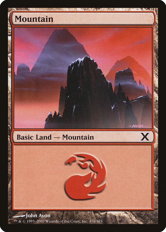 Mountain (376) [Tenth Edition] MTG Single Magic: The Gathering  | Multizone: Comics And Games