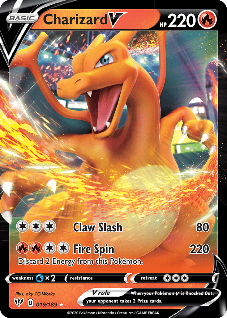 Charizard V (019/189) [Sword & Shield: Darkness Ablaze] Pokemon Single Pokémon  | Multizone: Comics And Games
