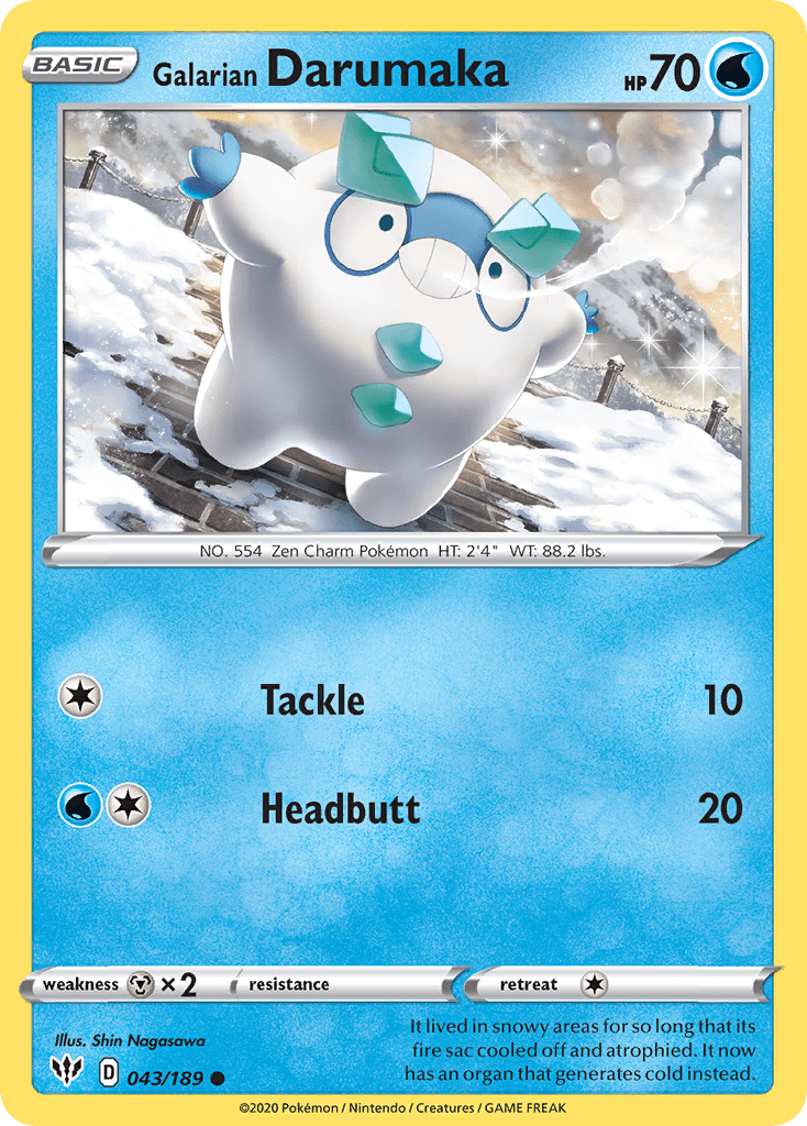 Galarian Darumaka (043/189) [Sword & Shield: Darkness Ablaze] Pokemon Single Pokémon  | Multizone: Comics And Games