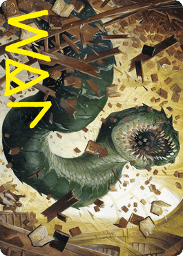Bookwurm Art Card (Gold-Stamped Signature) [Strixhaven: School of Mages Art Series] MTG Single Magic: The Gathering  | Multizone: Comics And Games