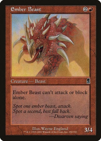 Ember Beast [Odyssey] MTG Single Magic: The Gathering  | Multizone: Comics And Games