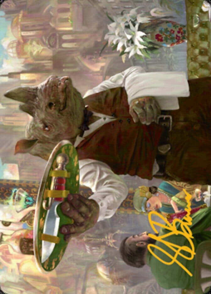 Killer Service Art Card (Gold-Stamped Signature) [Streets of New Capenna Art Series] MTG Single Magic: The Gathering  | Multizone: Comics And Games