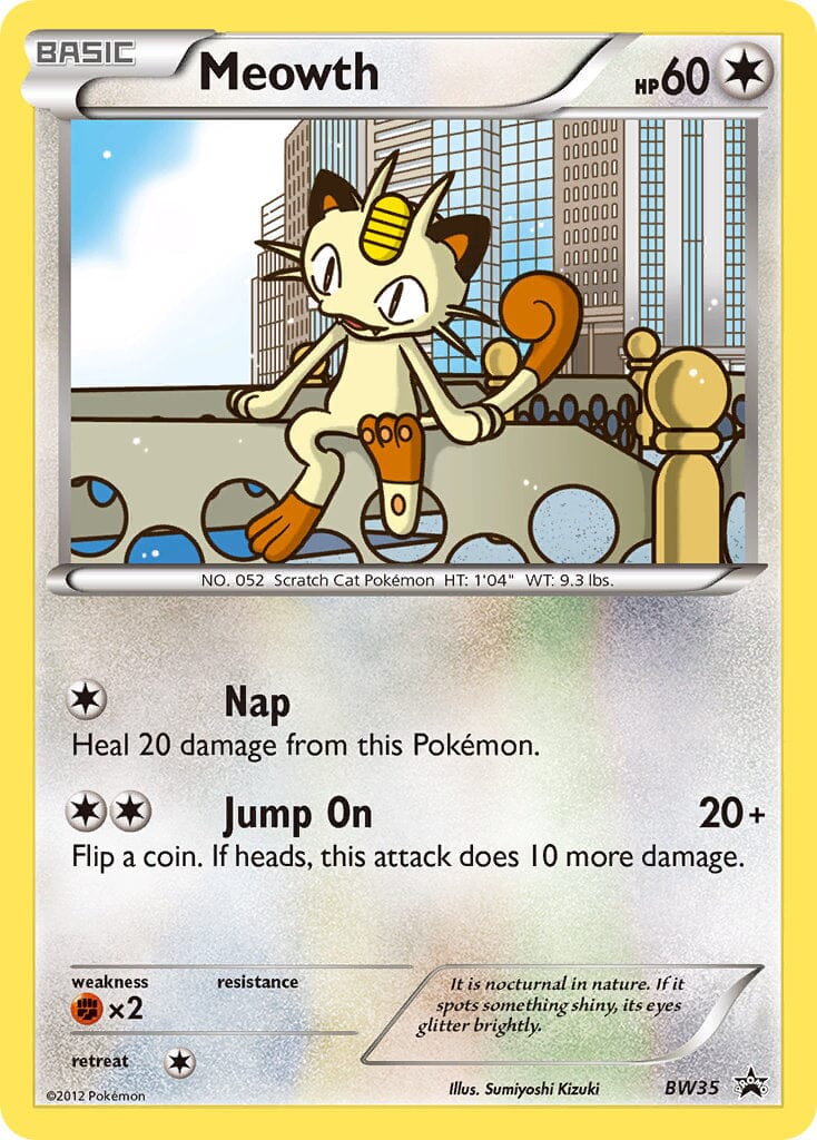Meowth (BW35) (Cosmos Holo) [Black & White: Black Star Promos] Pokemon Single Pokémon  | Multizone: Comics And Games