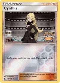 Cynthia (119/156) (Staff Regional Championship Promo) [Sun & Moon: Ultra Prism] Pokemon Single Pokémon  | Multizone: Comics And Games