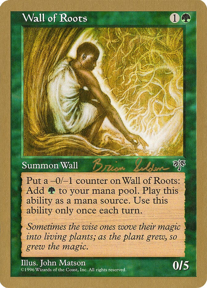 Wall of Roots (Brian Selden) [World Championship Decks 1998] MTG Single Magic: The Gathering  | Multizone: Comics And Games