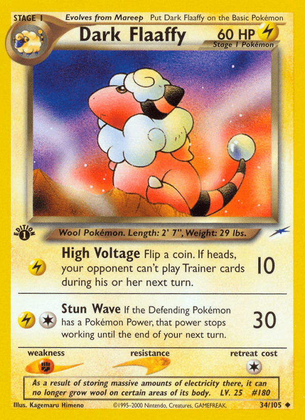 Dark Flaaffy (34/105) [Neo Destiny 1st Edition] Pokemon Single Pokémon  | Multizone: Comics And Games