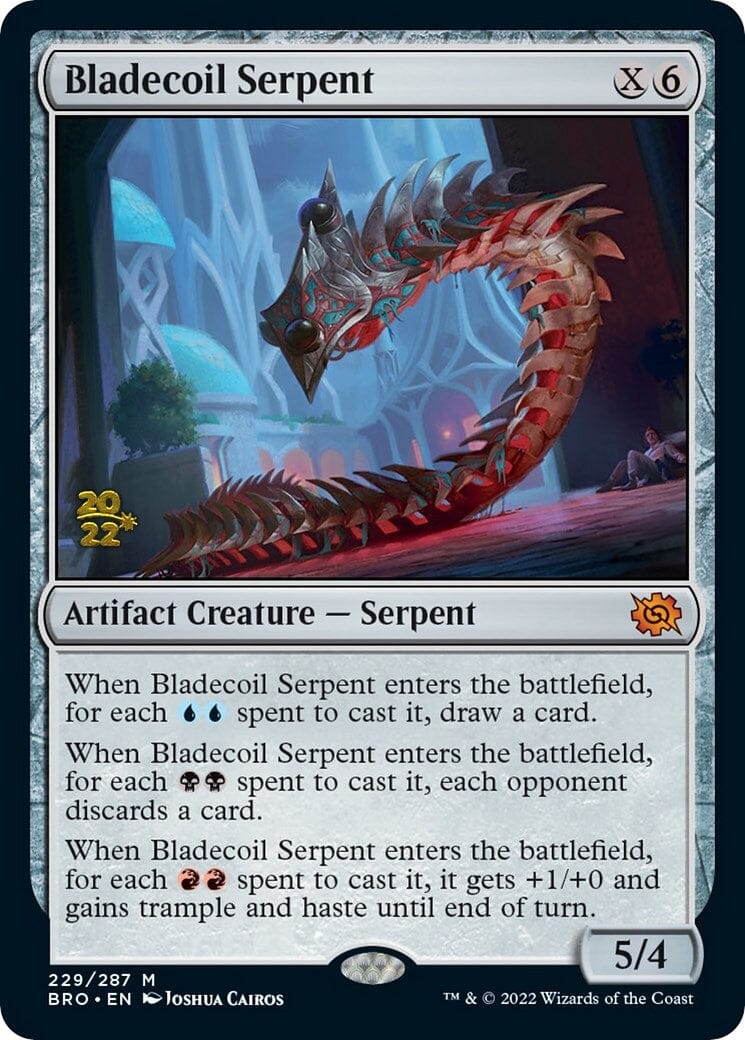Bladecoil Serpent [The Brothers' War: Prerelease Promos] MTG Single Magic: The Gathering  | Multizone: Comics And Games