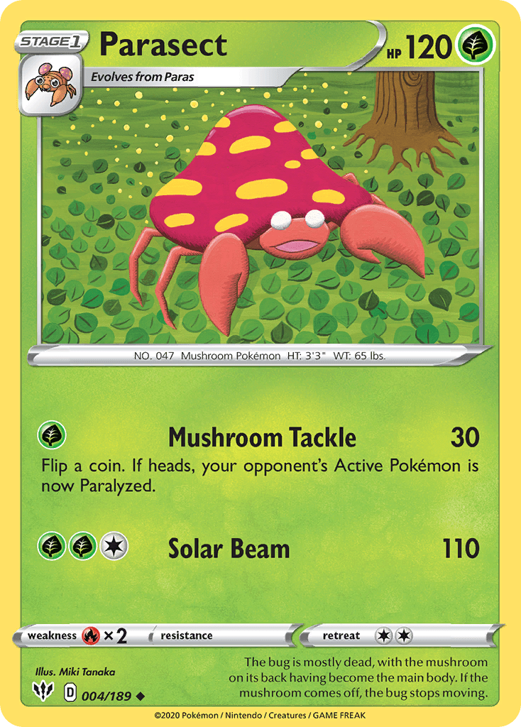 Parasect (004/189) [Sword & Shield: Darkness Ablaze] Pokemon Single Pokémon  | Multizone: Comics And Games