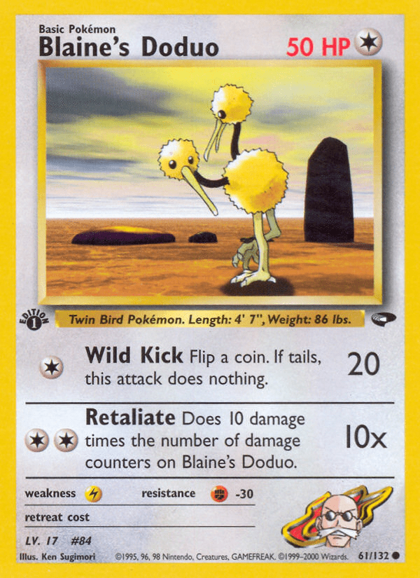 Blaine's Doduo (61/132) [Gym Challenge 1st Edition] Pokemon Single Pokémon  | Multizone: Comics And Games