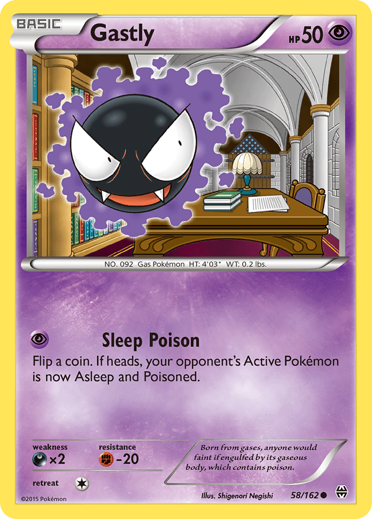Gastly (58/162) [XY: BREAKthrough] Pokemon Single Pokémon  | Multizone: Comics And Games