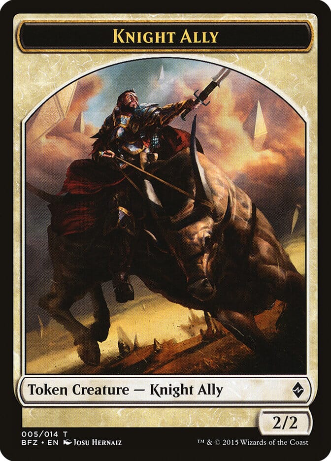 Knight Ally [Battle for Zendikar Tokens] MTG Single Magic: The Gathering  | Multizone: Comics And Games