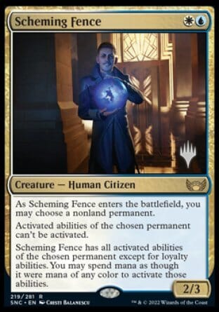 Scheming Fence (Promo Pack) [Streets of New Capenna Promos] MTG Single Magic: The Gathering  | Multizone: Comics And Games