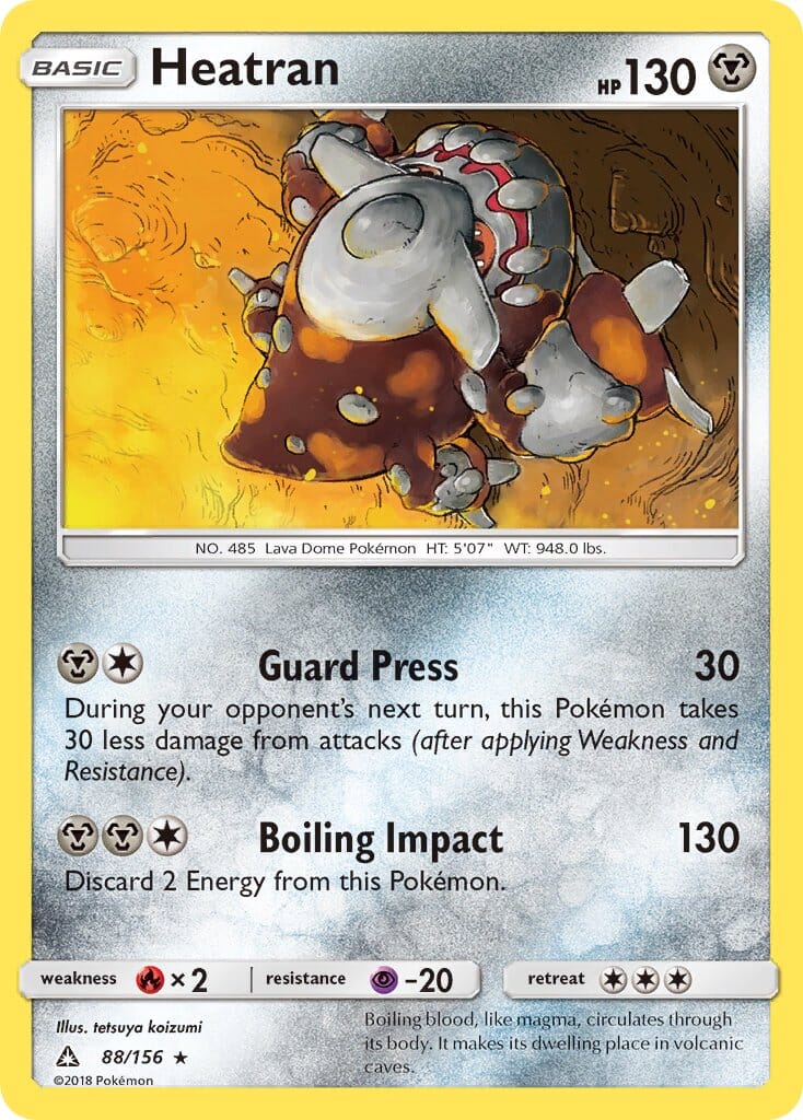 Heatran (88/156) (Prerelease Kit Exclusive) (Theme Deck Exclusive) [Sun & Moon: Ultra Prism] Pokemon Single Pokémon  | Multizone: Comics And Games