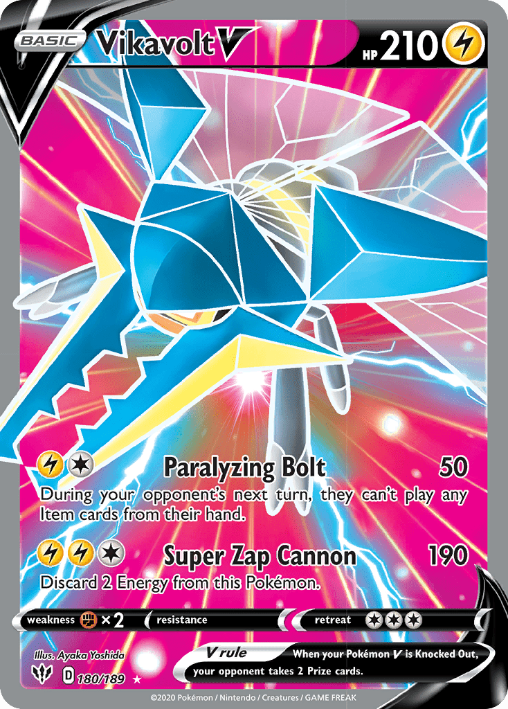 Vikavolt V (180/189) [Sword & Shield: Darkness Ablaze] Pokemon Single Pokémon  | Multizone: Comics And Games