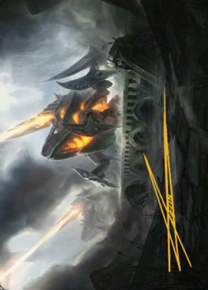 Skitterbeam Battalion Art Card (Gold-Stamped Signature) [The Brothers' War Art Series] MTG Single Magic: The Gathering  | Multizone: Comics And Games