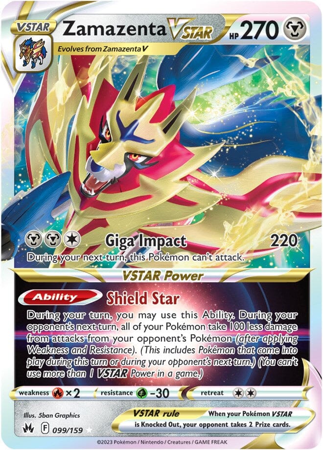 Zamazenta VSTAR (099/159) [Sword & Shield: Crown Zenith] Pokemon Single Pokémon  | Multizone: Comics And Games