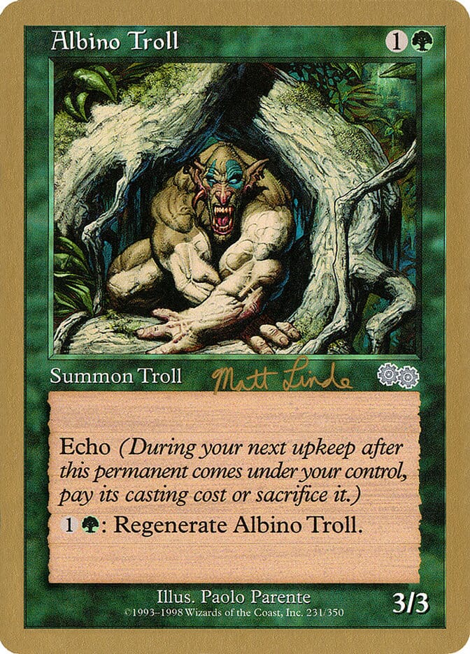 Albino Troll (Matt Linde) [World Championship Decks 1999] MTG Single Magic: The Gathering  | Multizone: Comics And Games