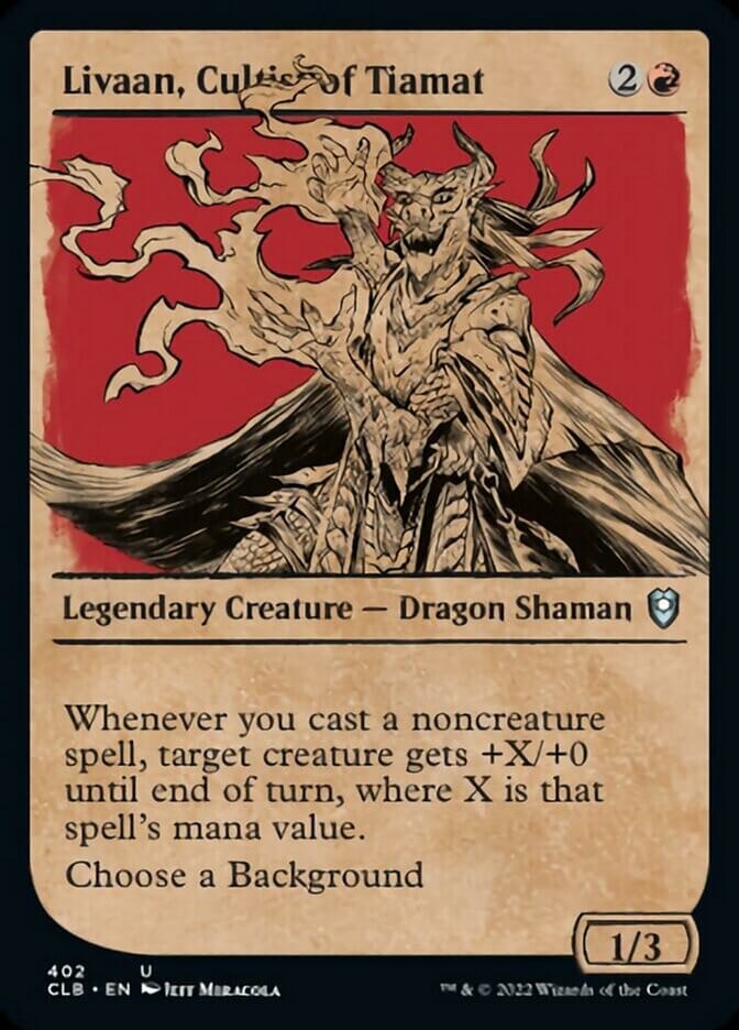 Livaan, Cultist of Tiamat (Showcase) [Commander Legends: Battle for Baldur's Gate] MTG Single Magic: The Gathering  | Multizone: Comics And Games