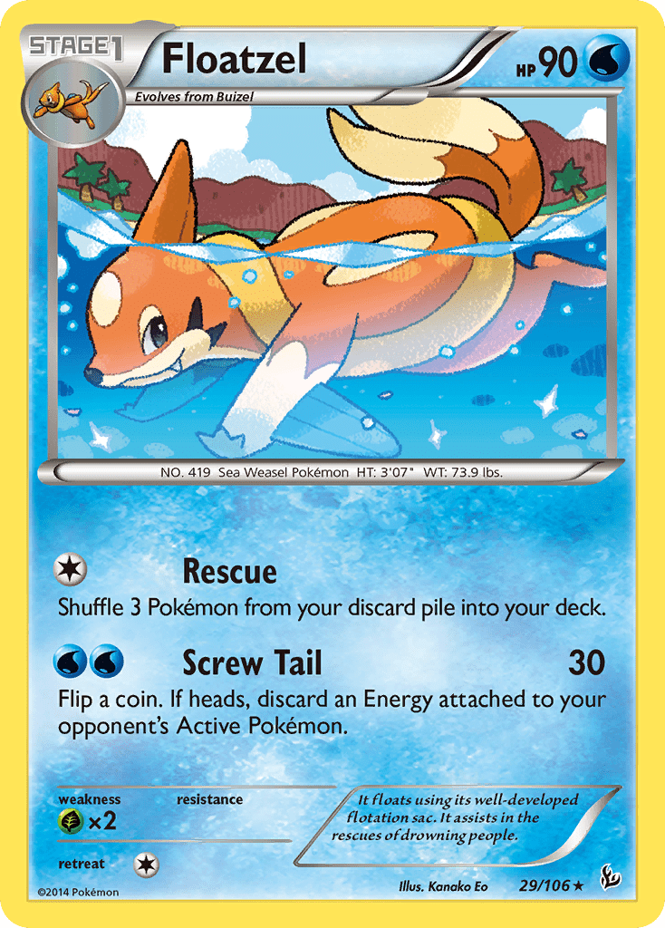 Floatzel (29/106) [XY: Flashfire] Pokemon Single Pokémon  | Multizone: Comics And Games