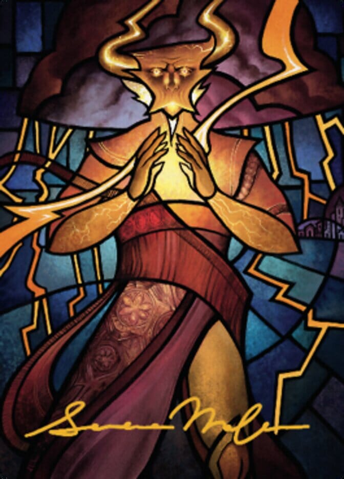 Najal, the Storm Runner Art Card (Gold-Stamped Signature) [Dominaria United Art Series] MTG Single Magic: The Gathering  | Multizone: Comics And Games