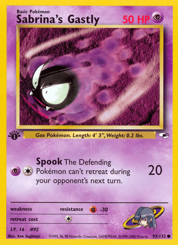 Sabrina's Gastly (93/132) [Gym Heroes 1st Edition] Pokemon Single Pokémon  | Multizone: Comics And Games
