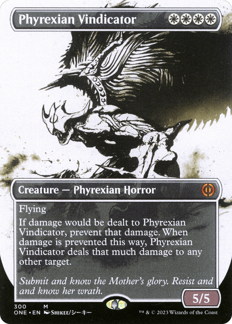 Phyrexian Vindicator (Borderless Ichor) [Phyrexia: All Will Be One] MTG Single Magic: The Gathering  | Multizone: Comics And Games