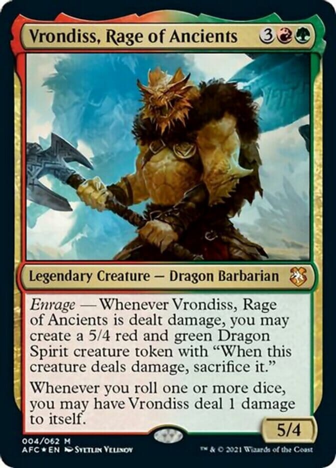 Vrondiss, Rage of Ancients (Display Commander) [Dungeons & Dragons: Adventures in the Forgotten Realms Commander] MTG Single Magic: The Gathering  | Multizone: Comics And Games