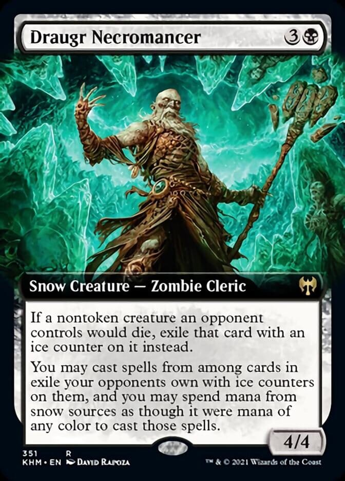 Draugr Necromancer (Extended Art) [Kaldheim] MTG Single Magic: The Gathering  | Multizone: Comics And Games